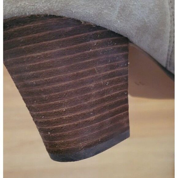 Madewell Billie Leather Suede Taupe Tan Ankle Boots Booties Women's Size 11 - Picture 9 of 10